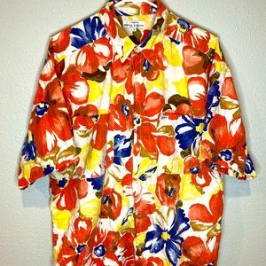 GUESS Vintage by Georges Marciano Floral Button Shirt Made in USA